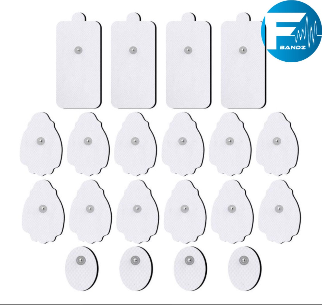TENS/EMS Unit Replacement Pads NURSAL 20 Pack 3.5mm Snap Electrode Pads